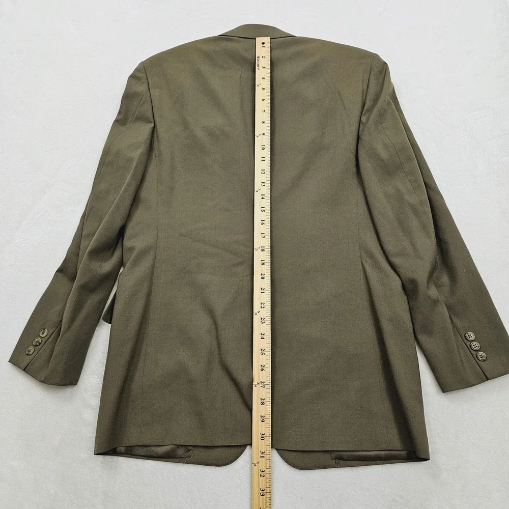 Brooks Brothers Blazer Mens (39R) 40R Olive Green Brooksease 3 Button Sport Coat